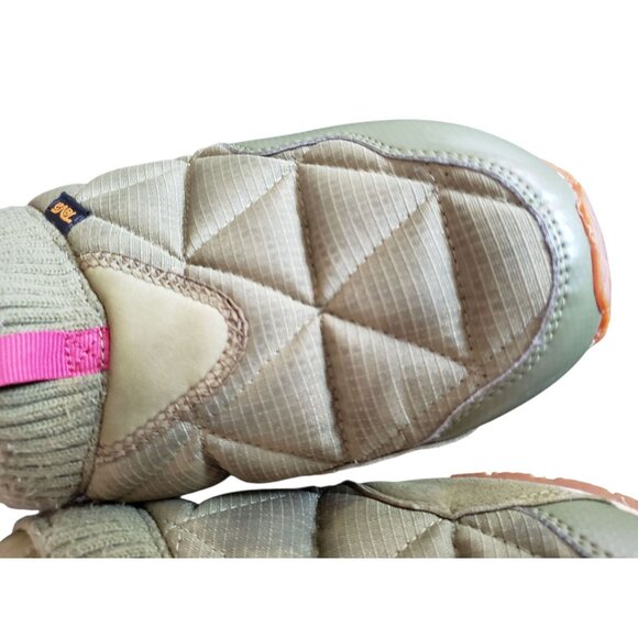 Teva Re  Ember Moc Slippers Quilted Design Knit Collar Womens Olive Size 8 - Picture 9 of 16